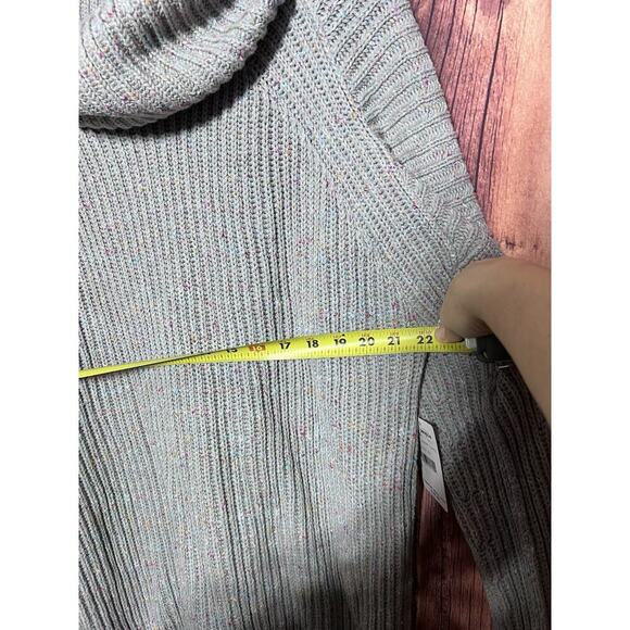 Free People Sweater Gray Oversized Mock Neck Cozy Women Size X Small Knit NEW - Picture 4 of 7
